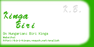 kinga biri business card